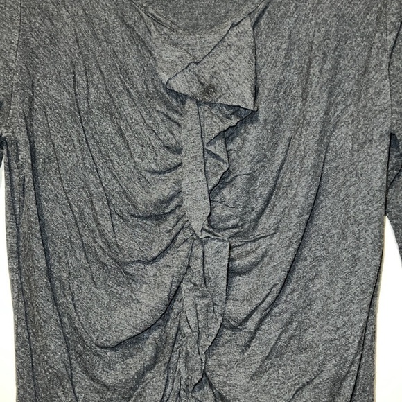 Womens Talbots stretchy ruched ruffle blouse size M - Picture 3 of 4